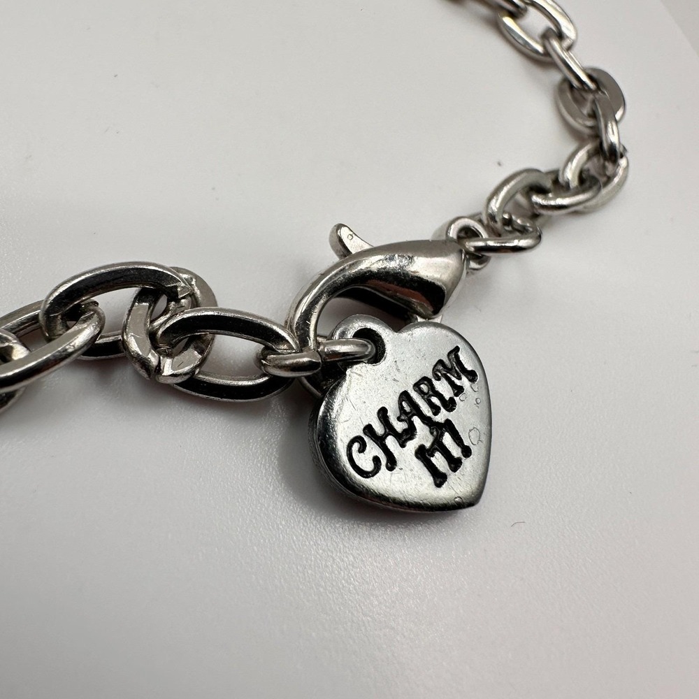 Vintage Y2K CHARM IT! Girl Scouts Bracelet Samoas Cookie Trefoil Rhinestone - Picture 8 of 12